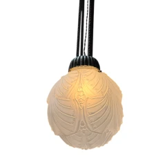 Art Deco Muller Frères Luneville Style Pendant Light, 1930s